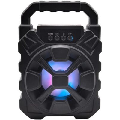 Caixa de Som com Rádio USB, AUX, LED