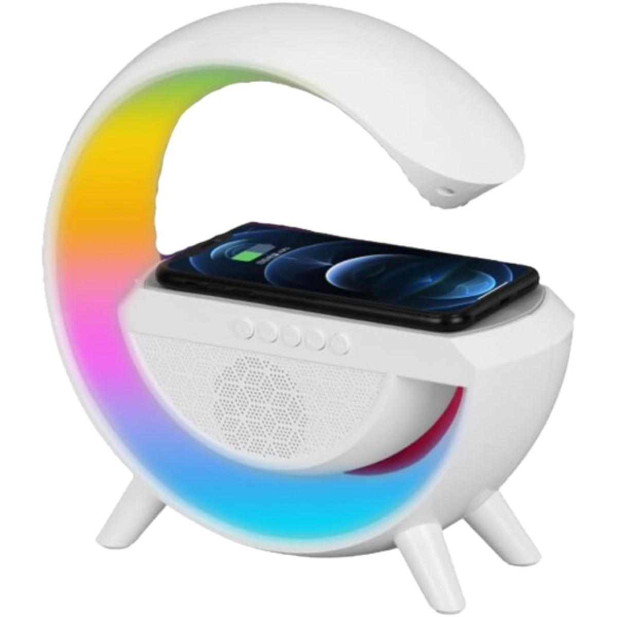 Caixa de Som RGB Carregador De Indução/Abajur