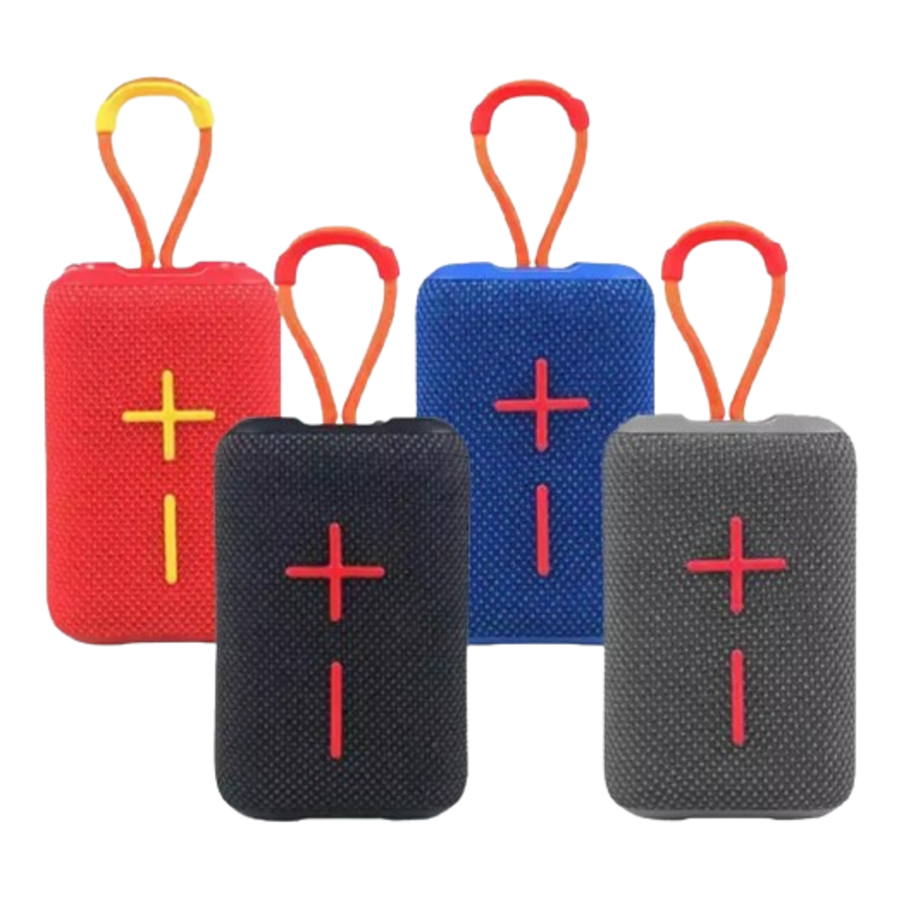 Caixinha de Som Bluetooth Portátil Led Radio FM - VERMELHO