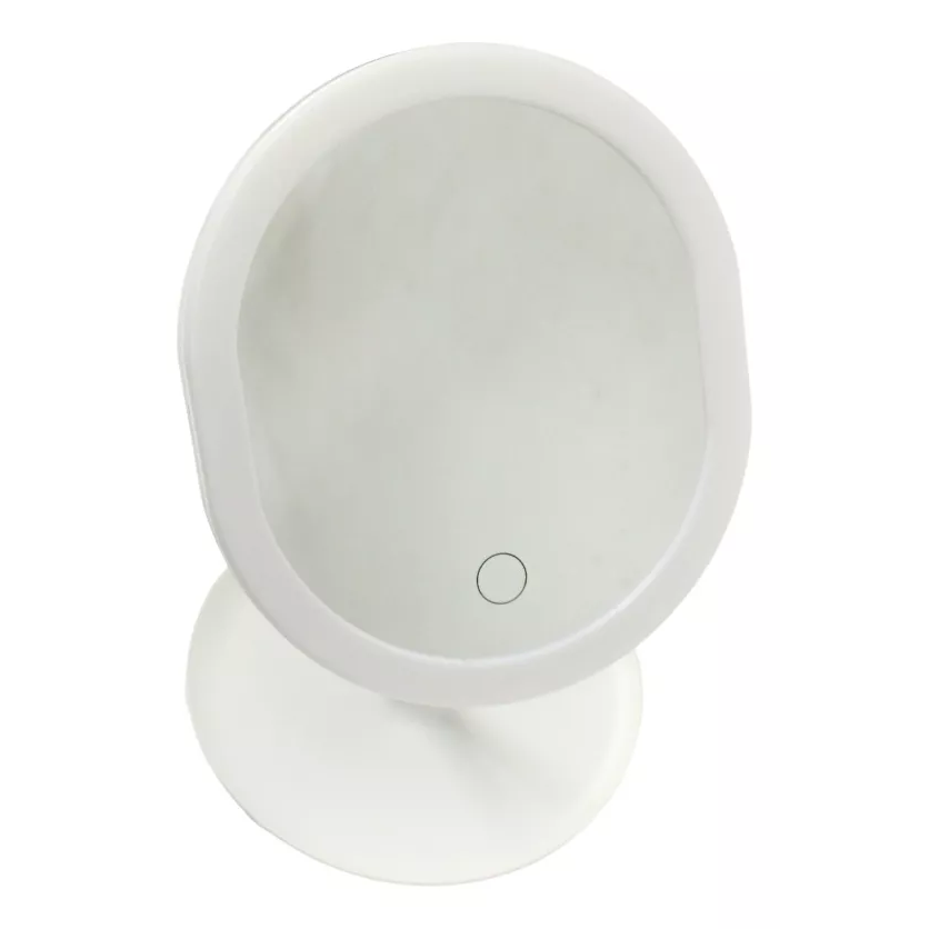 Espelho com Luz para Bancada USB 5V / OVAL AZUL