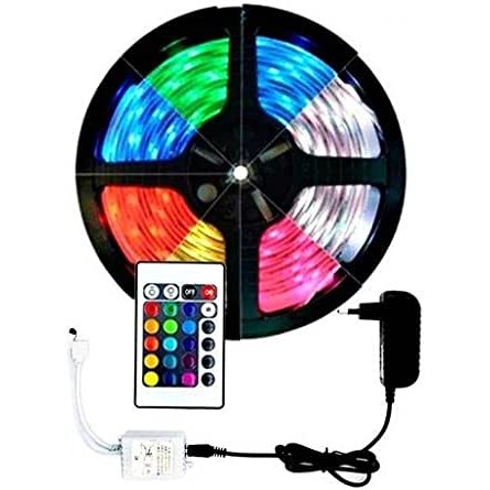 Fita Led 5M RGB BI VOLT com fonte 12V, 1P65
