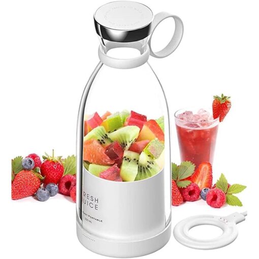 Garrafa Juicer Liquidificador Elétrico Portátil 420ml BRANCO