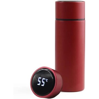 Garrafa Térmica LED com Medidor de Temperatura 500ML - VINHO