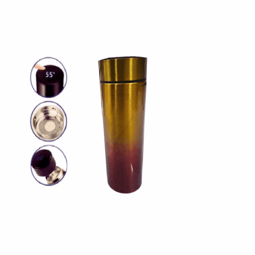 Garrafa Térmica Smart Display Temp 500ML - Dourado e Rosa