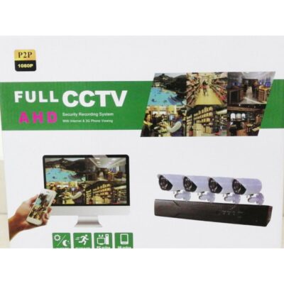 Kit 4 Câmeras de Segurança C/FIO FULL CCTV/WIFI/HDMI/24HORAS