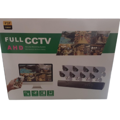 Kit 8 Câmeras de Segurança C/FIO FULL CCTV/WIFI/HDMI/24HORAS