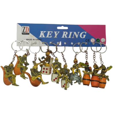 Kit com 12 Chaveiros Caveiras