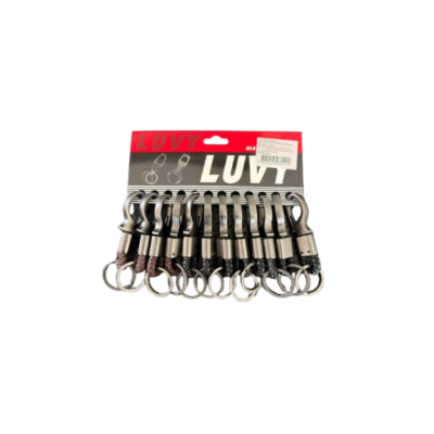 Kit com 12 Chaveiros de Gancho Ferro/Couro (2)