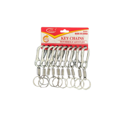 Kit com 12 Chaveiros Gancho de Ferro Grande 8CM