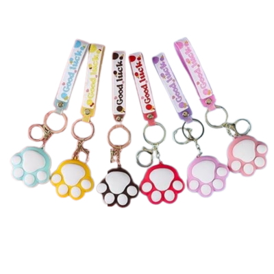 Kit com 12 Chaveiros Patinhas Coloridas