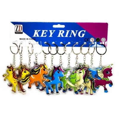 Kit com 12 Chaveiros Unicórnios