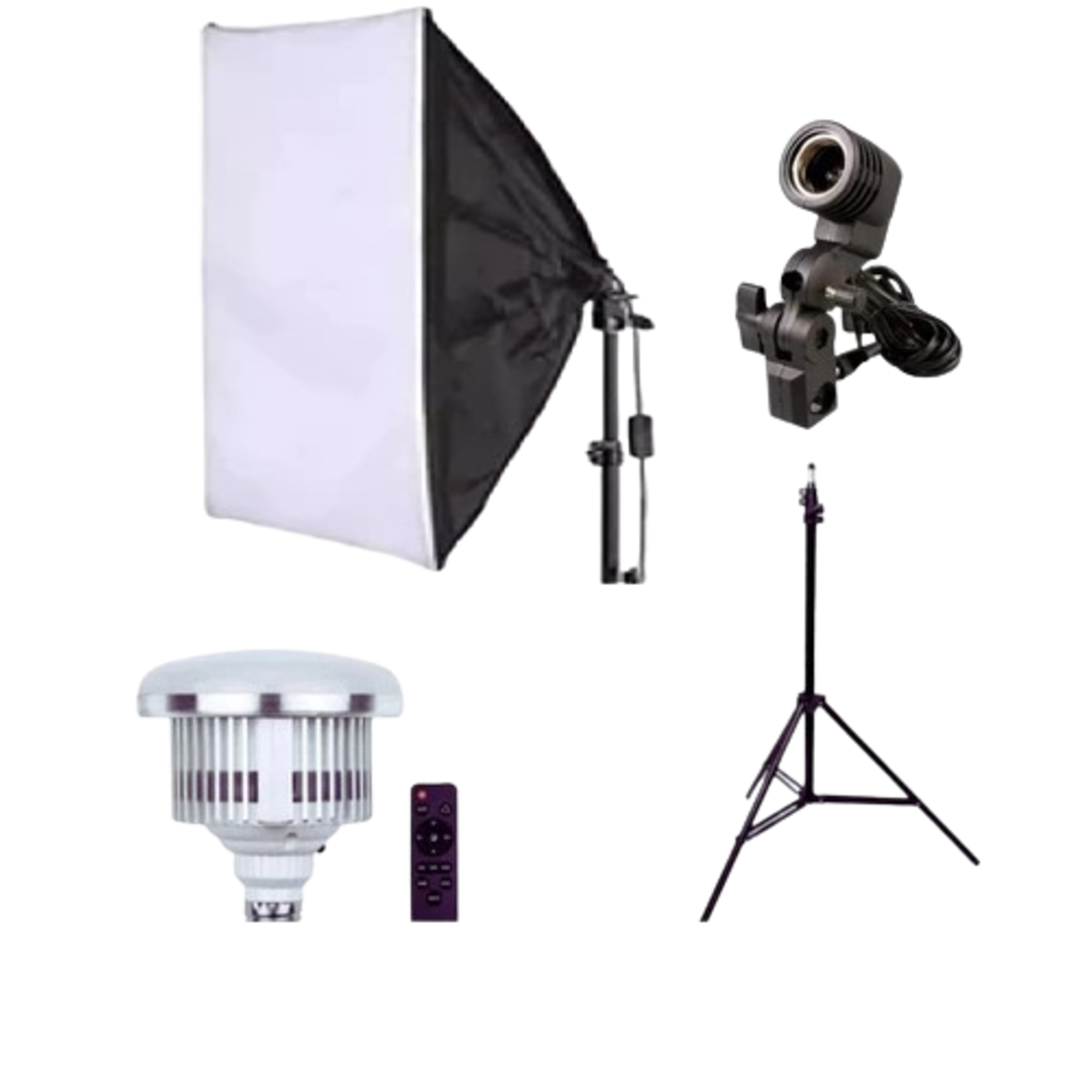 Kit Softbox C/ Lampada, Tripé 2m, Box