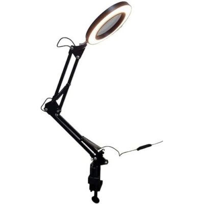 Luminária Com Lupa Articulável Led Ring Light USB