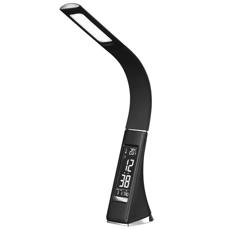 Luminária LED, com relógio digital, 5000-6000K, 7W / PRETO