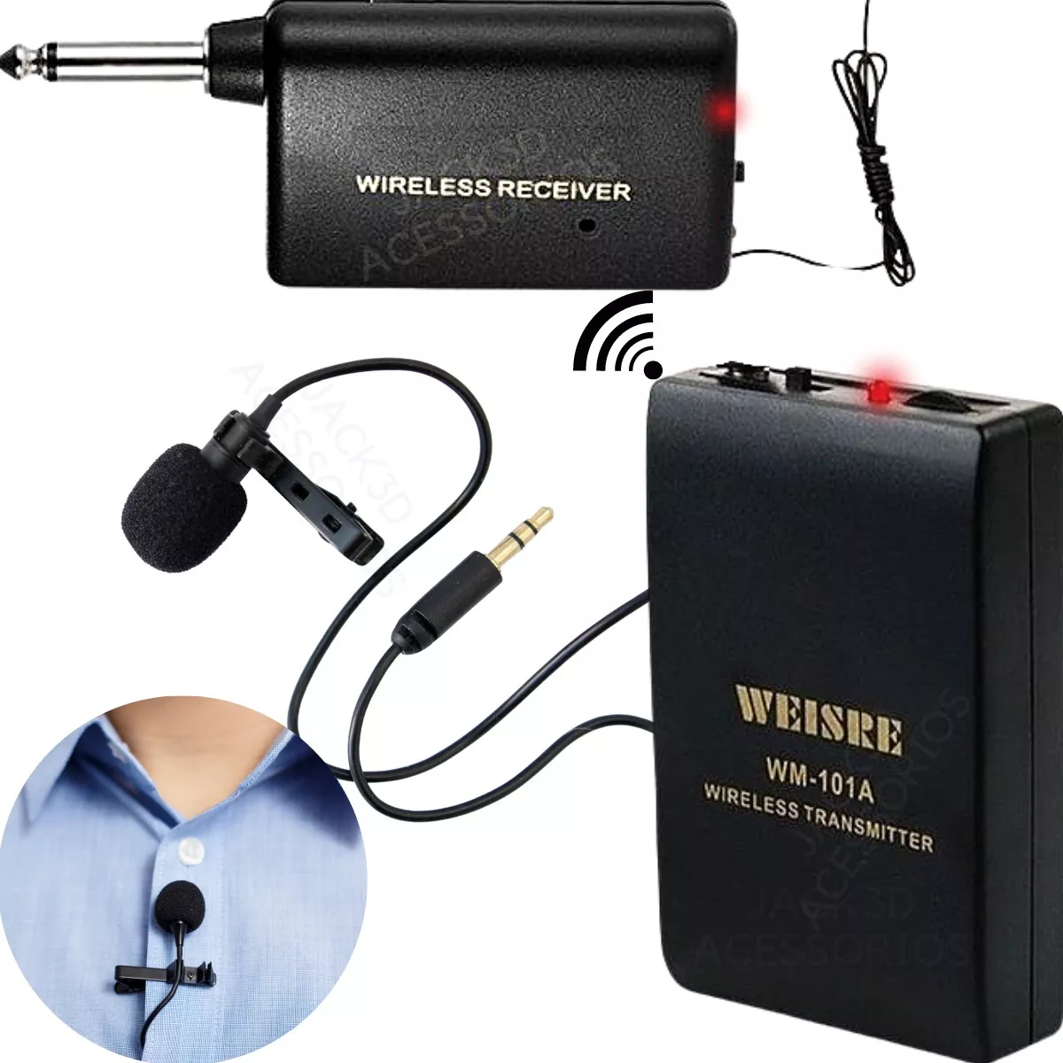 Microfone sem Fio para Lapela