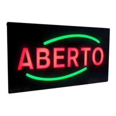 Painel de LED ABERTO 55X25CM 110V