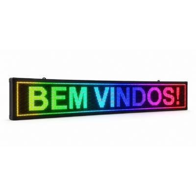 Painel de LED Letreiro RGB 200X40CM 110-220V OUTDOOR WIFI/APP