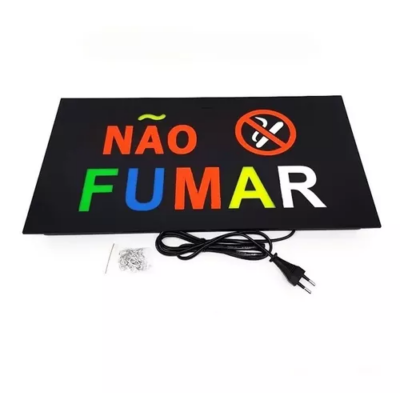 Painel de LED "NÃO FUMAR" 55x25CM 110V