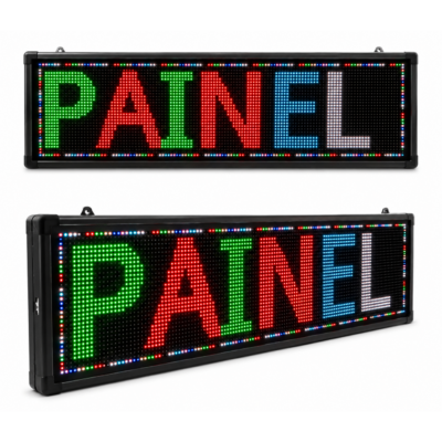 Painel LED Letreiro RGB P5 102X40CM OUTDOOR 110-220V WIFI/APP