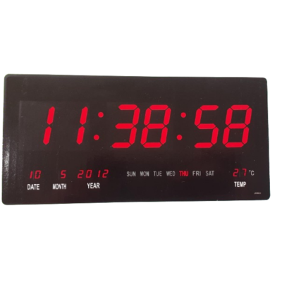 Relógio de Parede 40CM |Calendario|Termometro - Led Vermelho