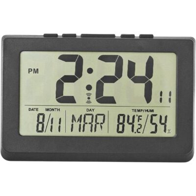 Relógio Digital LCD Voice Control Back-Light - PRETO