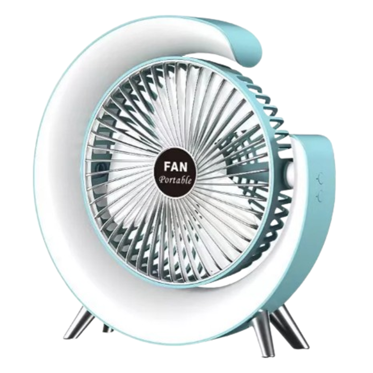 Ventilador AZUL luzes RGB Portatil USB