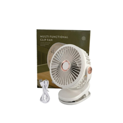 Ventilador de Clip 5W 5V USB Rotacional - BRANCO