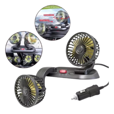 Ventilador Duplo para Carro 12V 15W