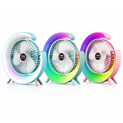 Ventilador luzes RGB Portatil USB