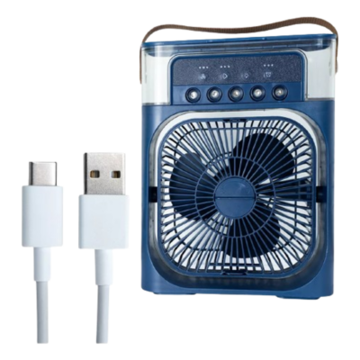 Ventilador Umidificador 7 Leds 5V - AZUL