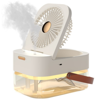 Ventilador Umidificador de Mesa 6W 5V 3H - BRANCO